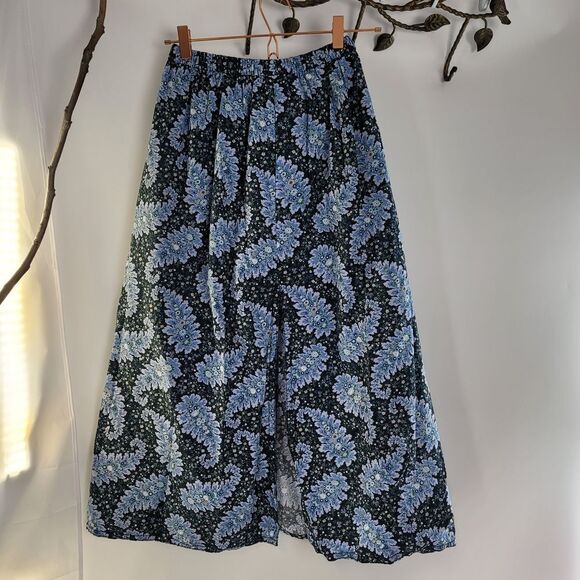 J Crew Collection Pull On Skirt In Ratti Pacific Paisley - Picture 3 of 5